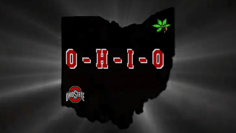 Ohio State Map — Black