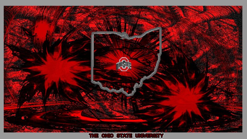 Ohio State University Logo — Red, Dramatic