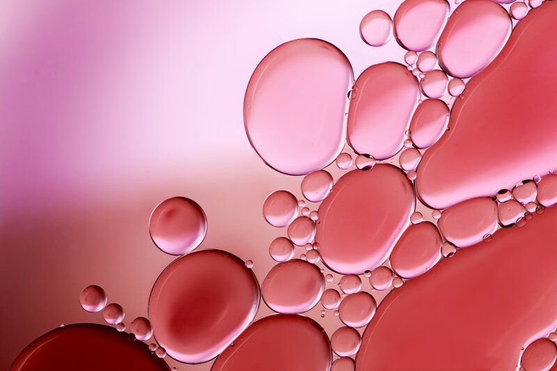 Oil Bubbles in Liquid — Pink