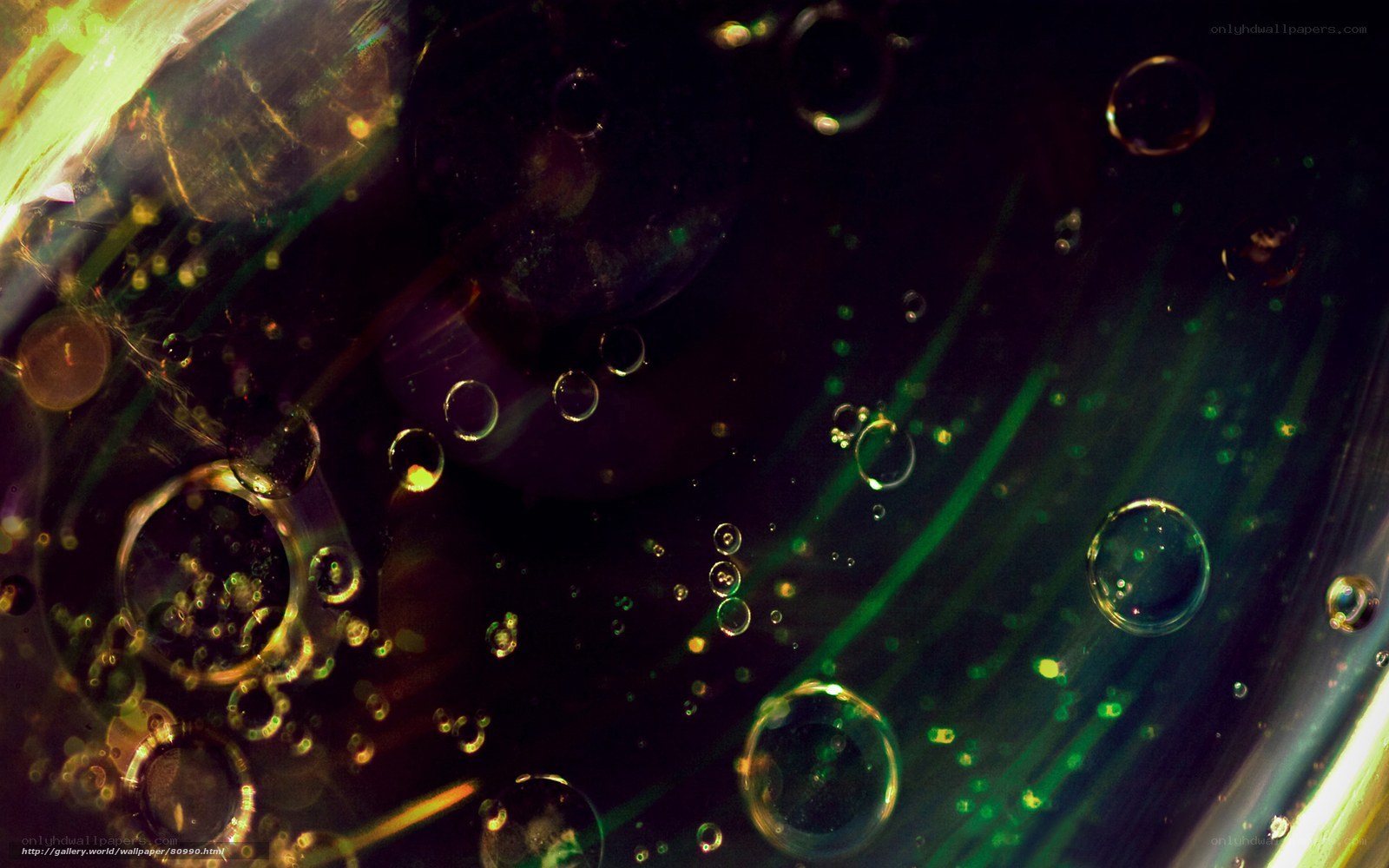 oil bubbles in liquid