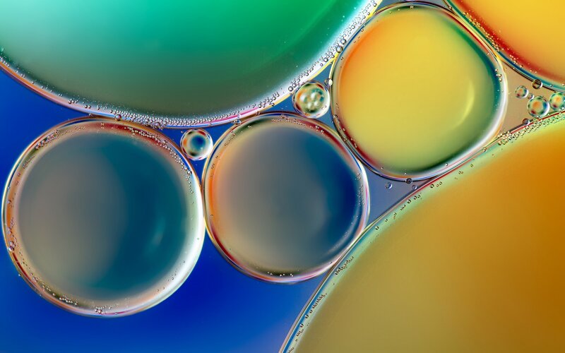 Oil Bubbles on Water