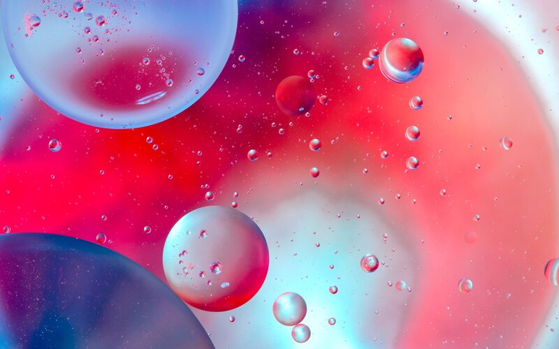 Oil Droplets in Water — Red