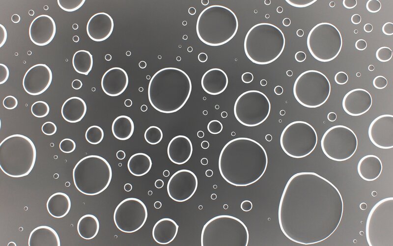Oil Droplets on Surface — Gray
