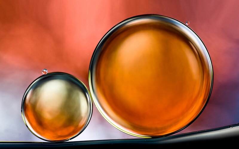 Oil Droplets on Surface