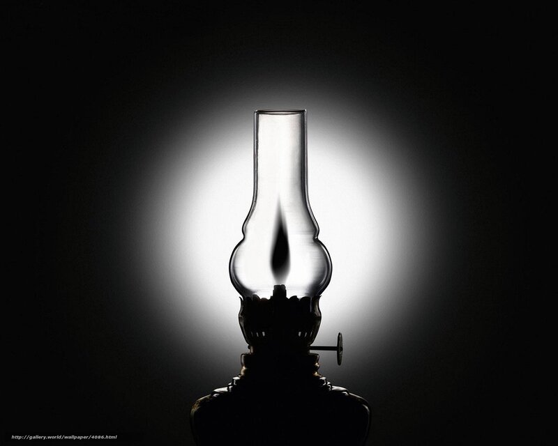 oil lamp in silhouette