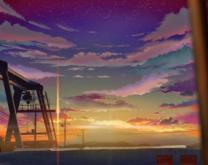 Oil Pump at Sunset — Purple