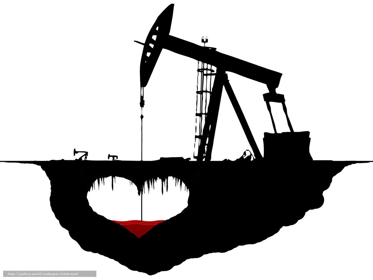 Oil pump heart silhouette