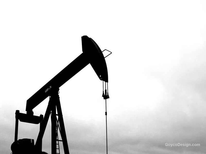 oil pump jack silhouette