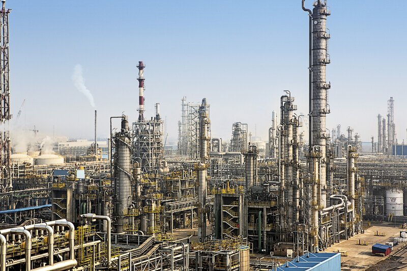 Oil Refinery Complex — Blue