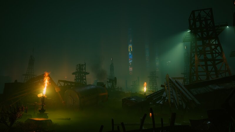 Oil Rig in Fog