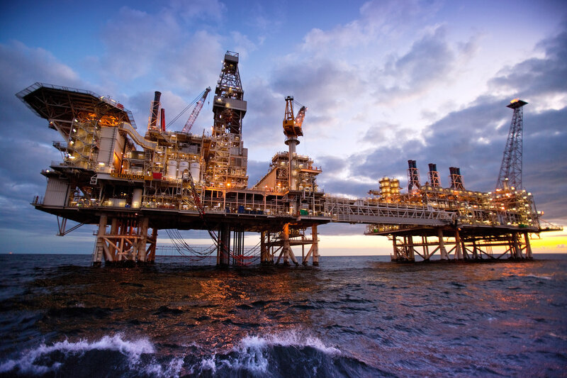 Oil Rig Platform — Blue