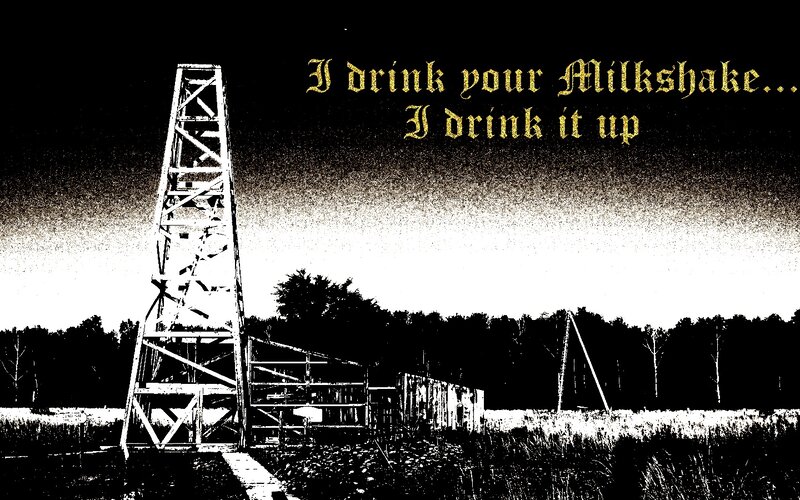 Oil rig with text overlay
