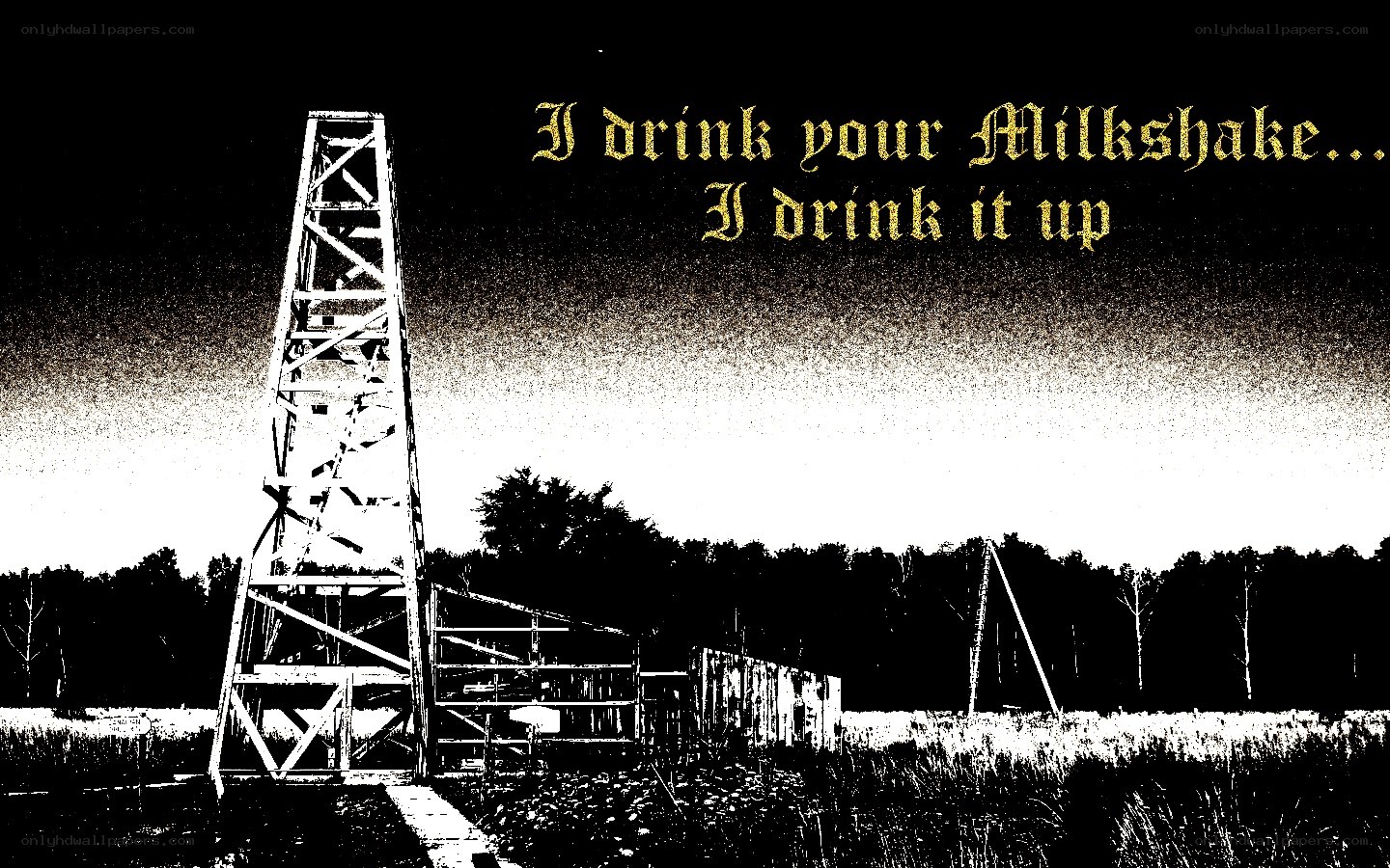 Oil rig with text overlay