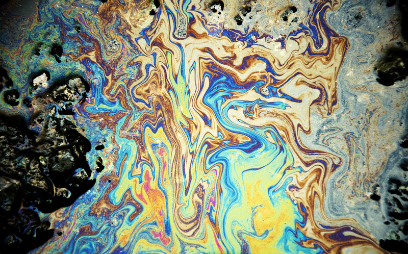 oil slick on water surface