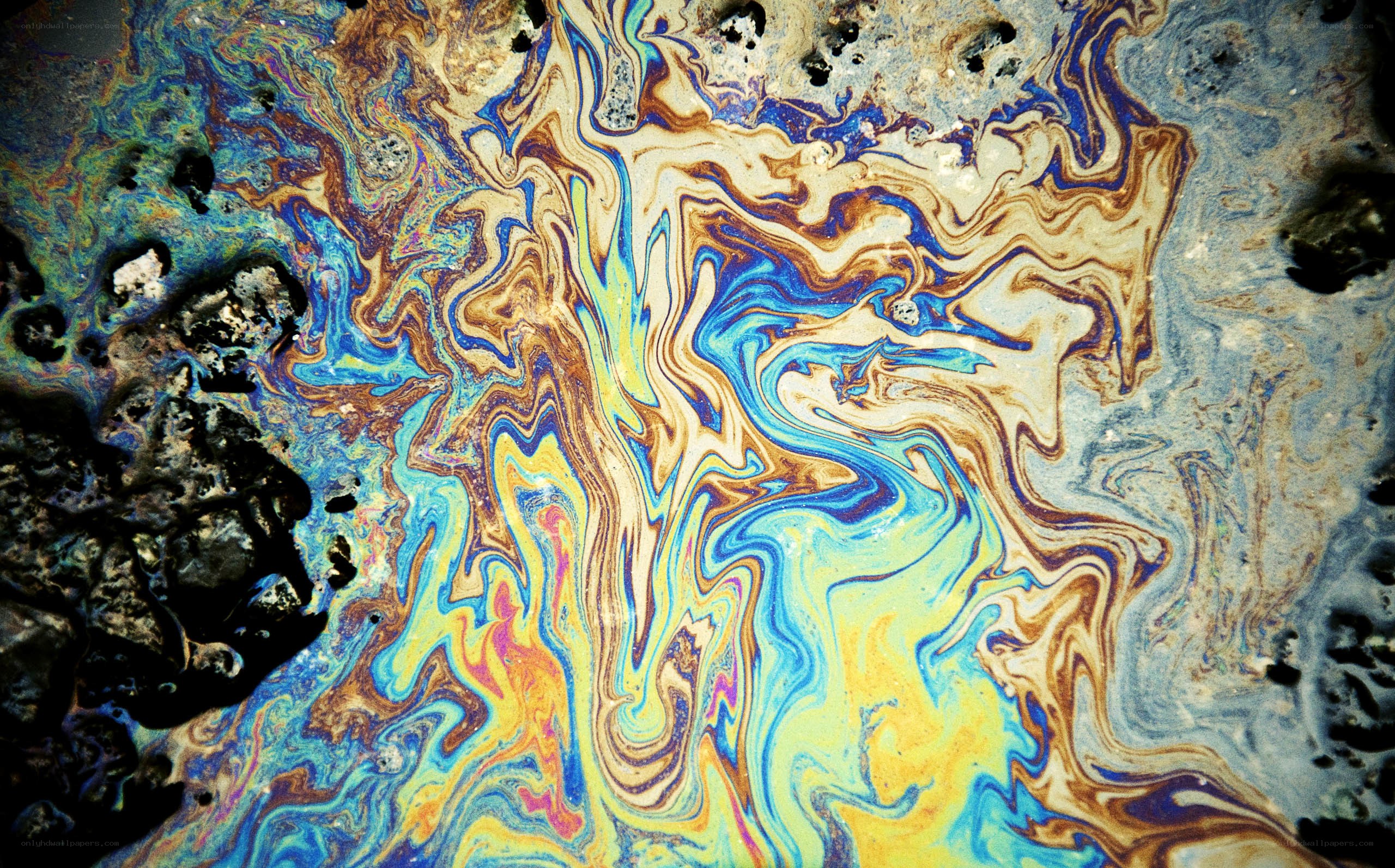 oil slick on water surface