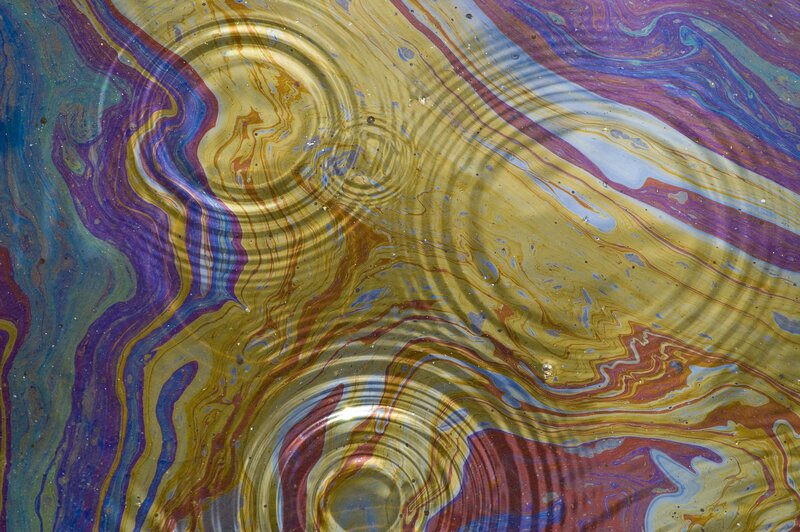 Oil Slick on Water — Yellow