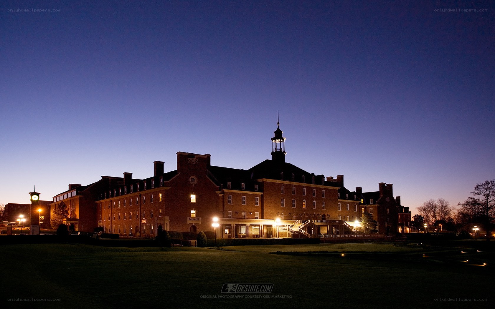 Oklahoma State University at dusk