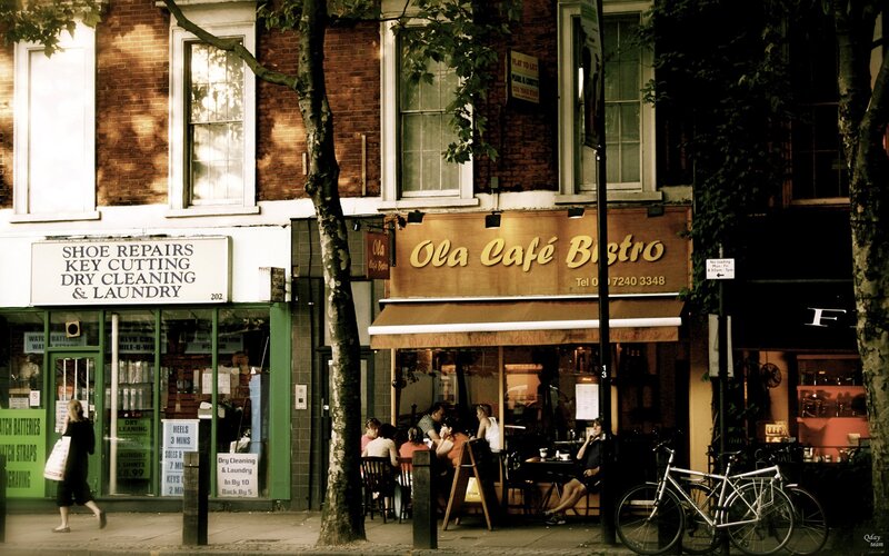 Ola Cafe Bistro on a sunny day