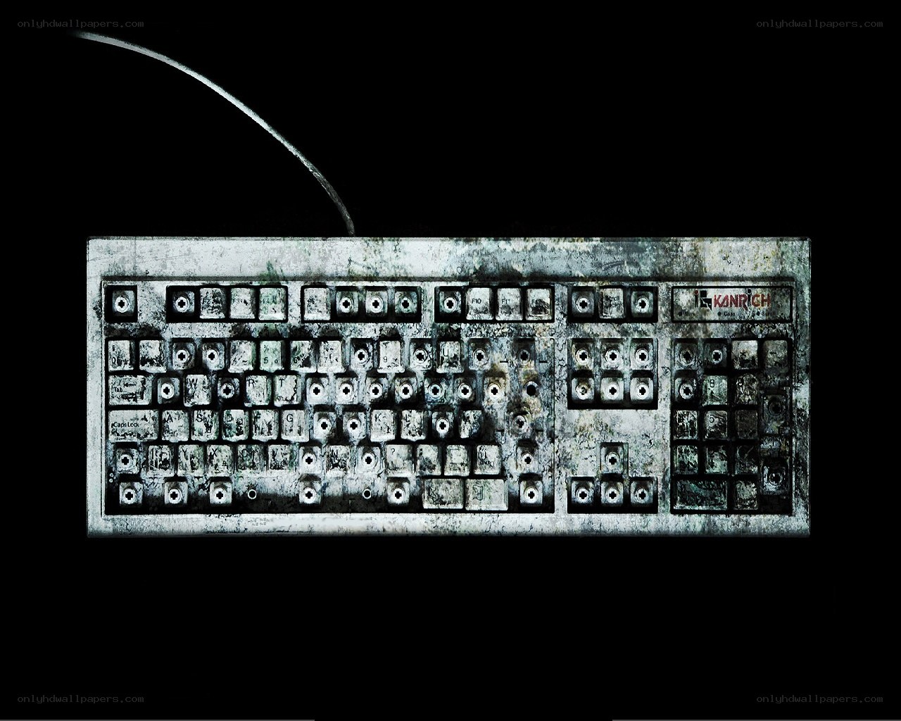 old and worn keyboard