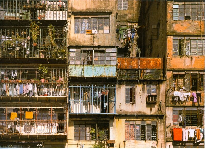 Old apartment buildings in Hong Kong