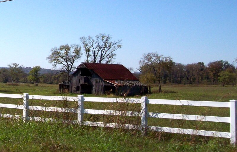 Old Barn in Field — Green, Serene