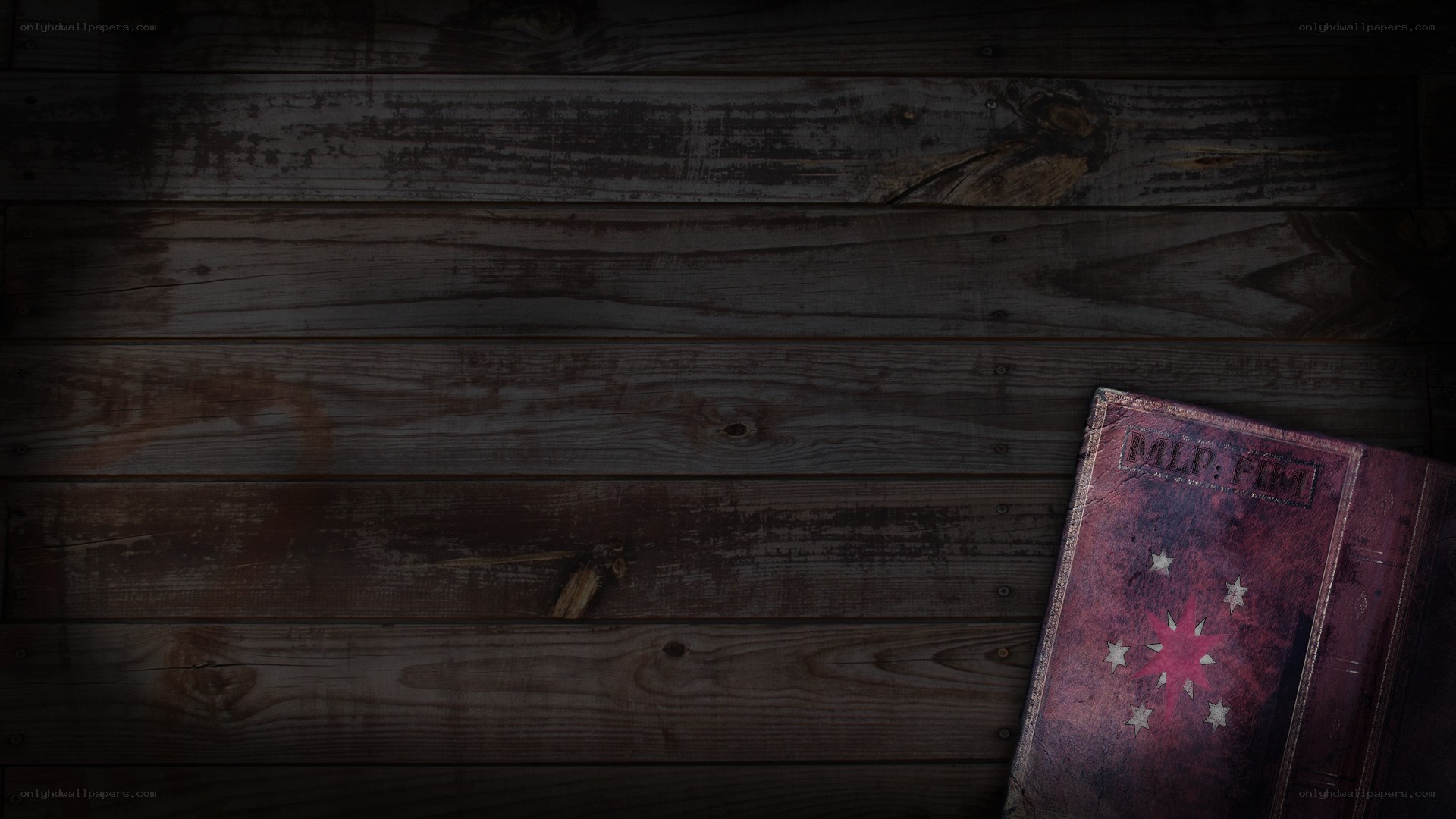 old book on wooden table