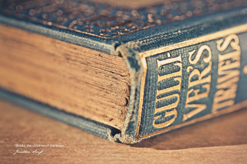 Old book with Gulliver's Travels