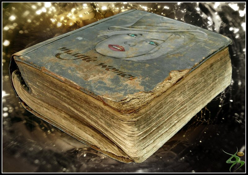 Old Book with Woman's Face
