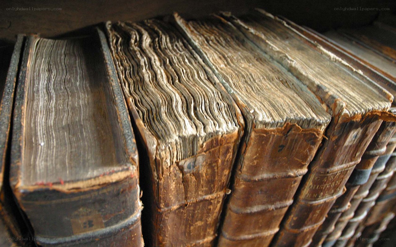 old books on a shelf