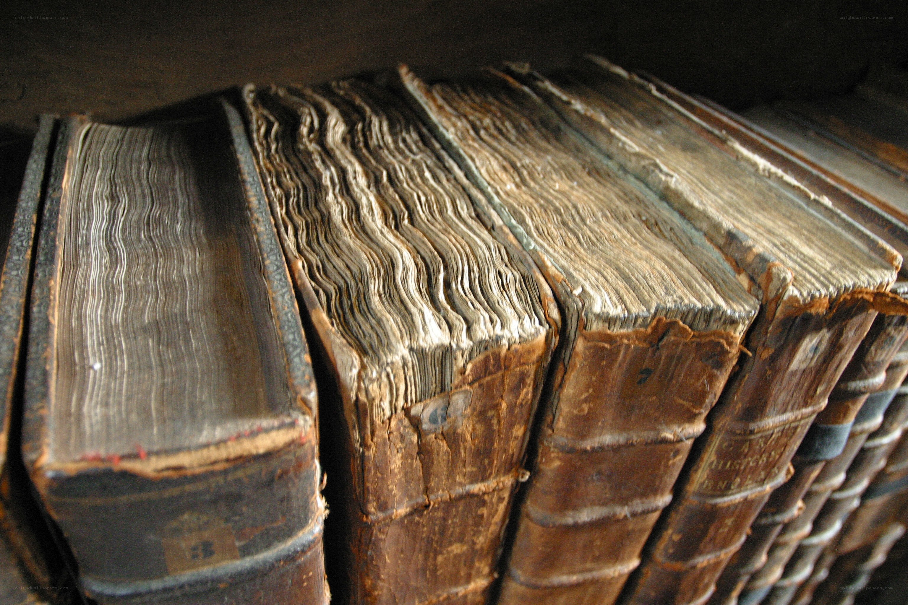 old books on a shelf