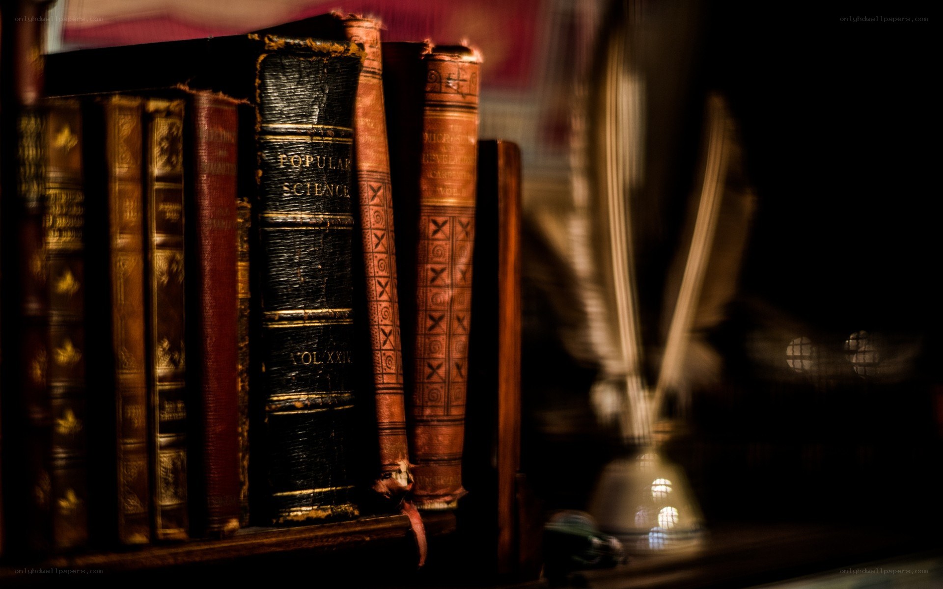 old books on a shelf