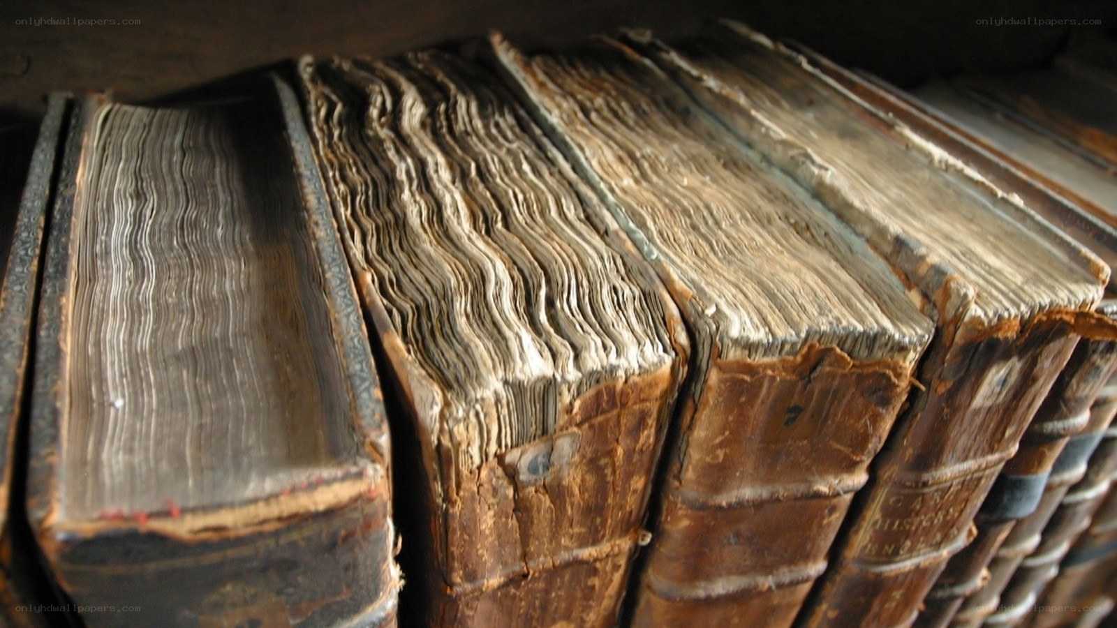 old books on a shelf