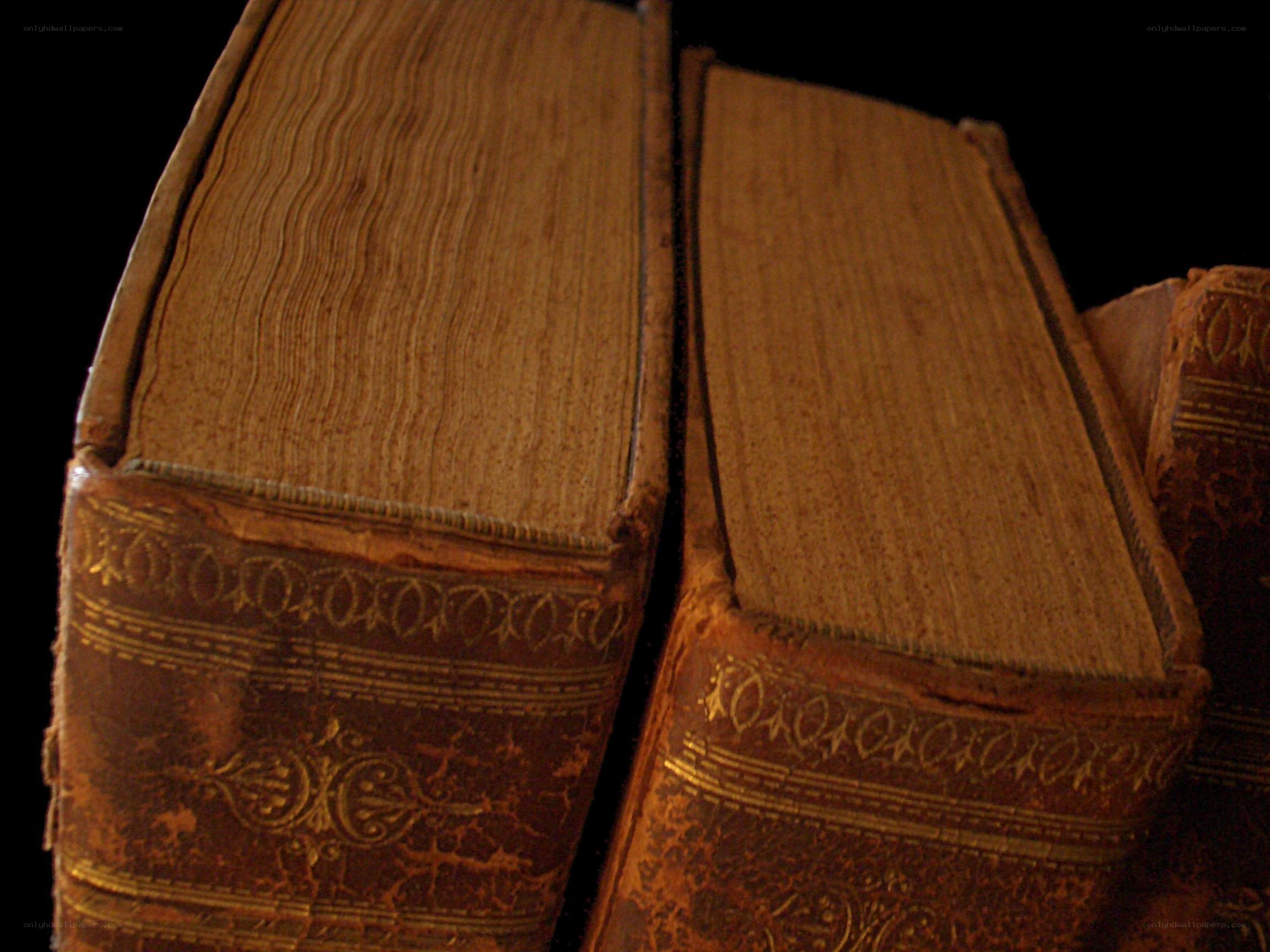 old books with ornate spines
