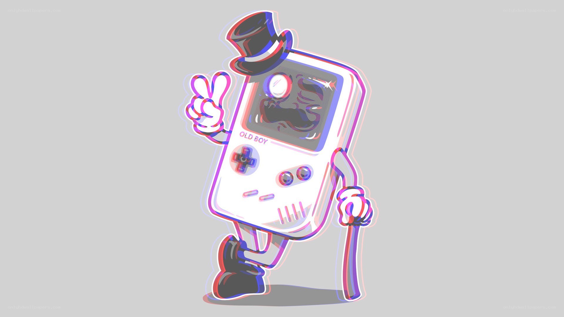 old boy game console character