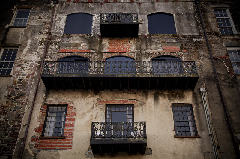 Old Brick Building Facade — Brown