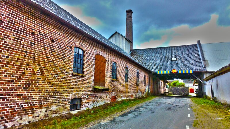 Old brick factory building