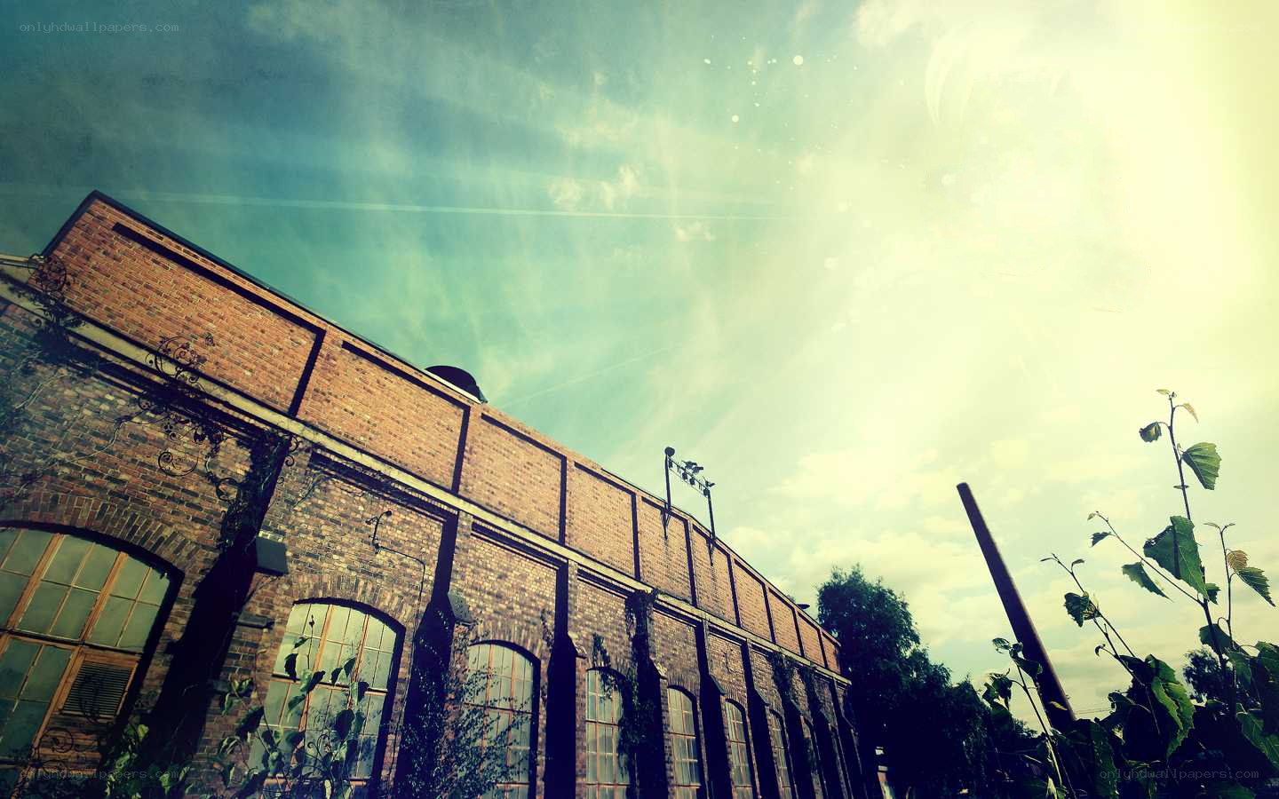 Old brick factory building