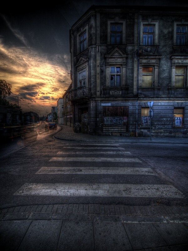 Old Building at Street Corner