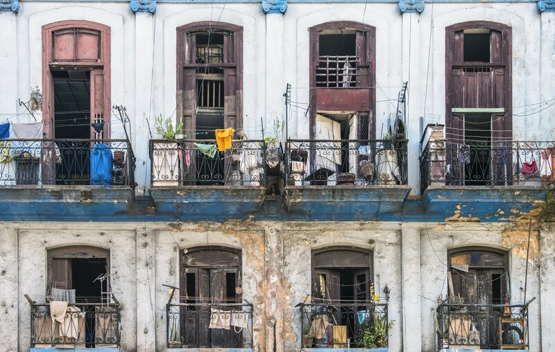 Old Building Facade — White