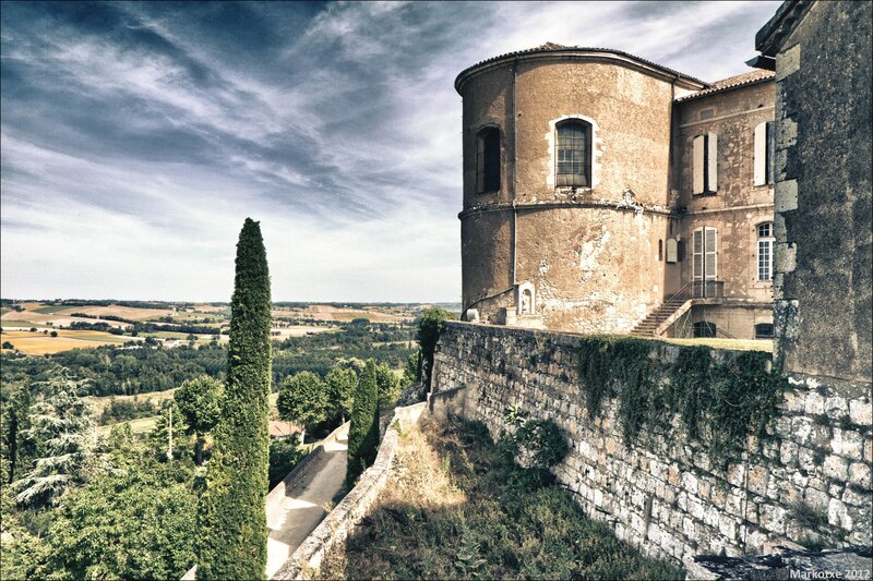 Old building overlooking a valley