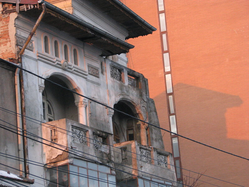 Old building with arched balconies