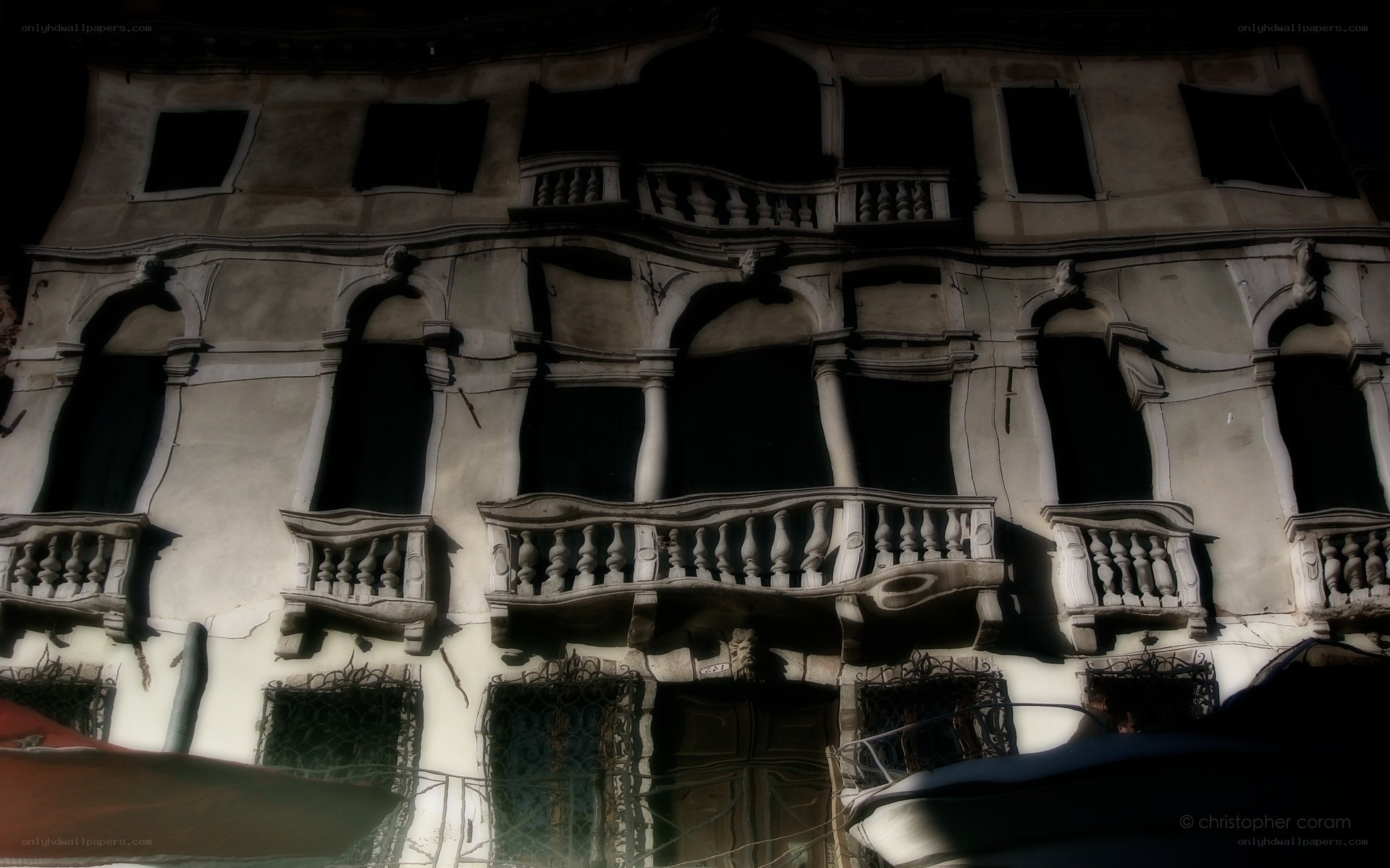 Old building with balconies