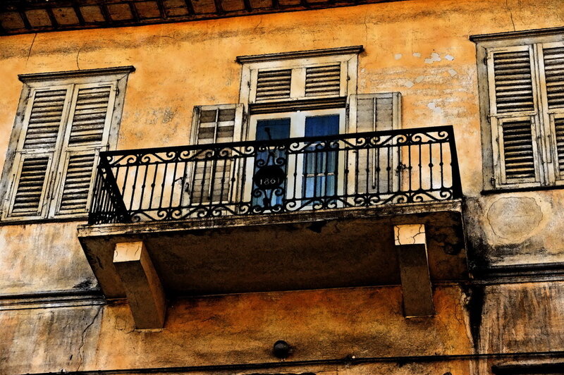 Old building with balcony