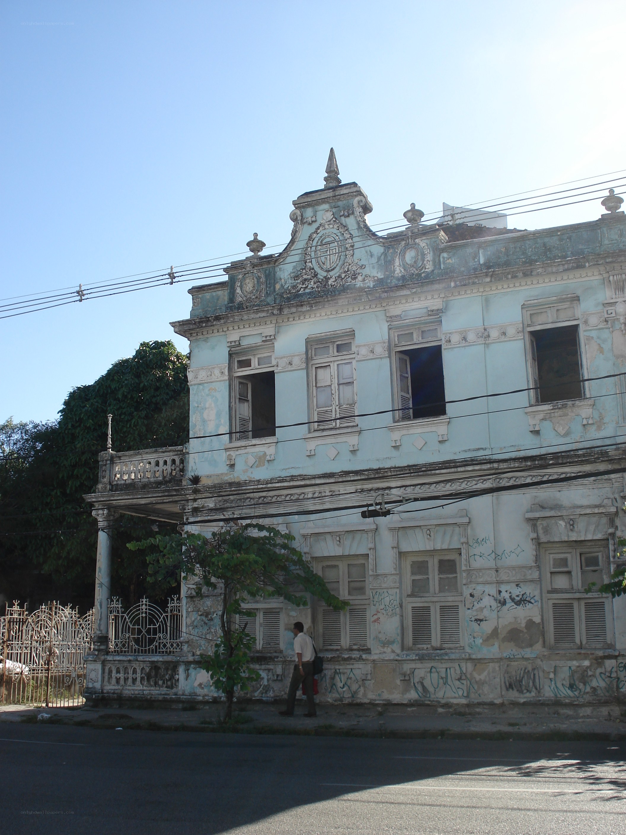 Old building with graffiti