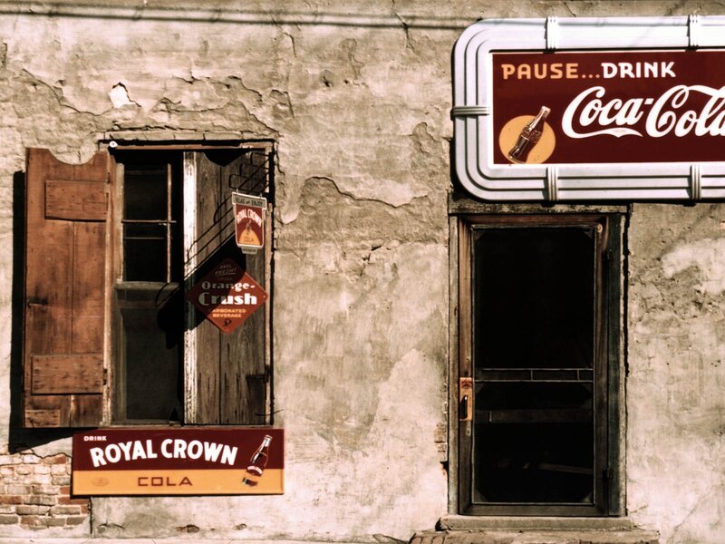 Old Building with Signs