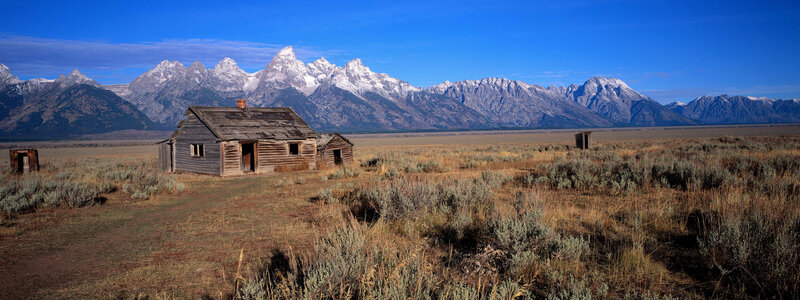Old cabin in the mountains