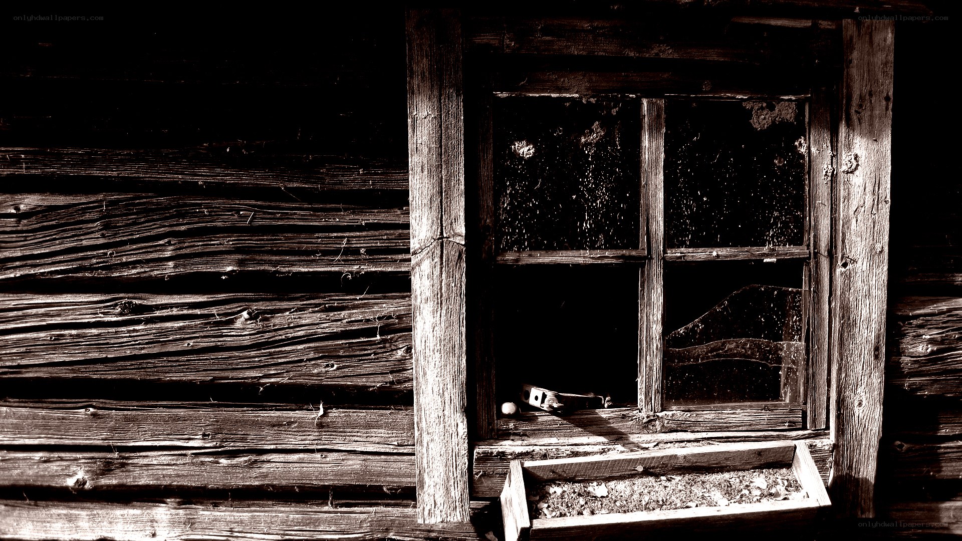old cabin window