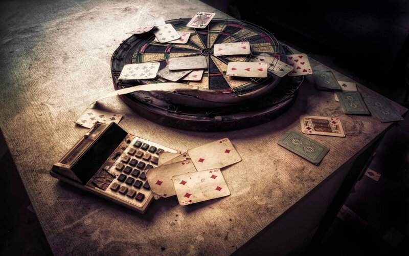 Old Calculator and Cards