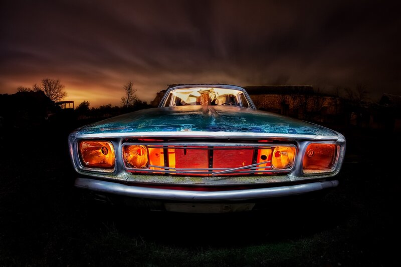 Old Car at Dusk