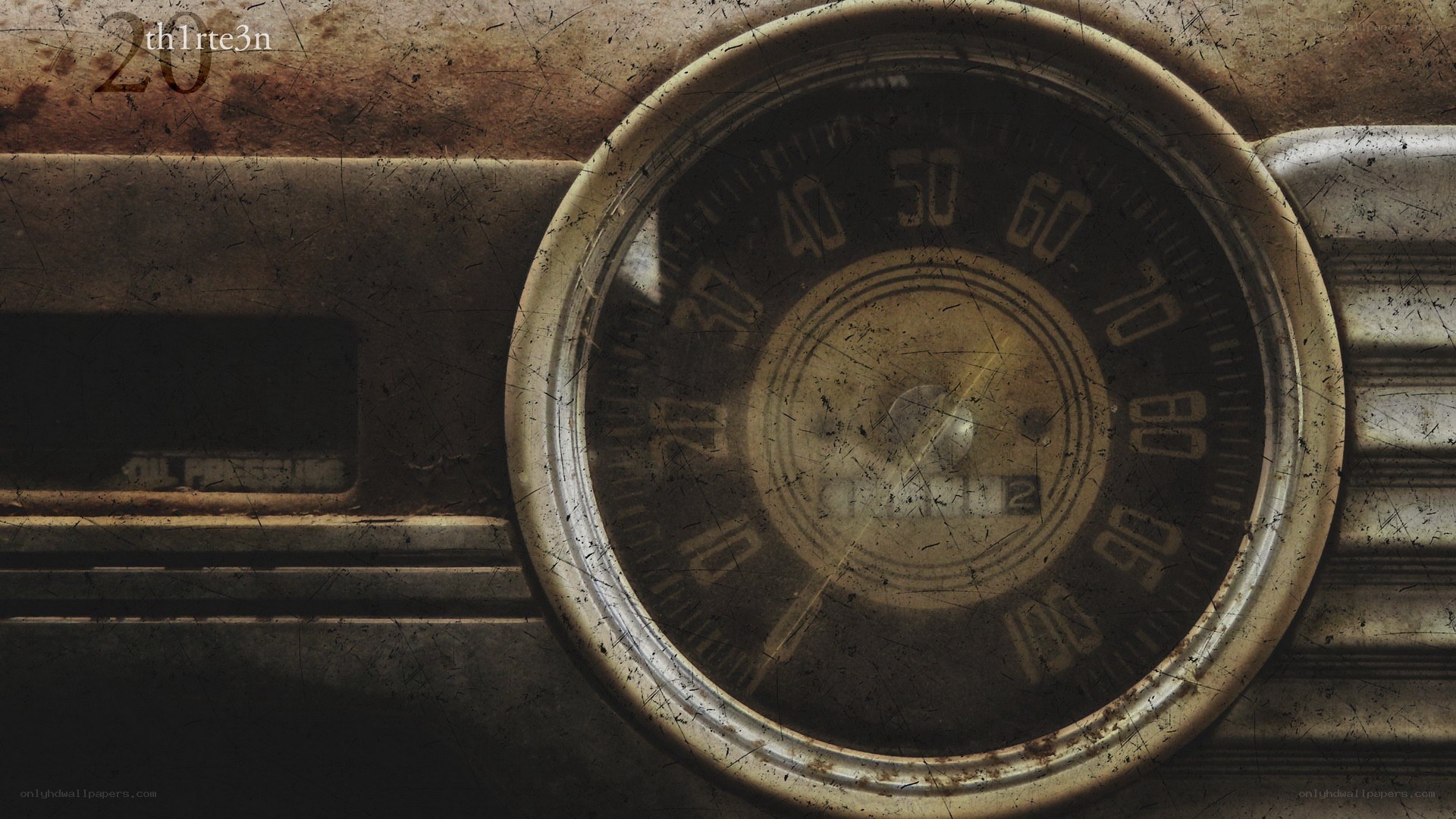 old car dashboard close-up